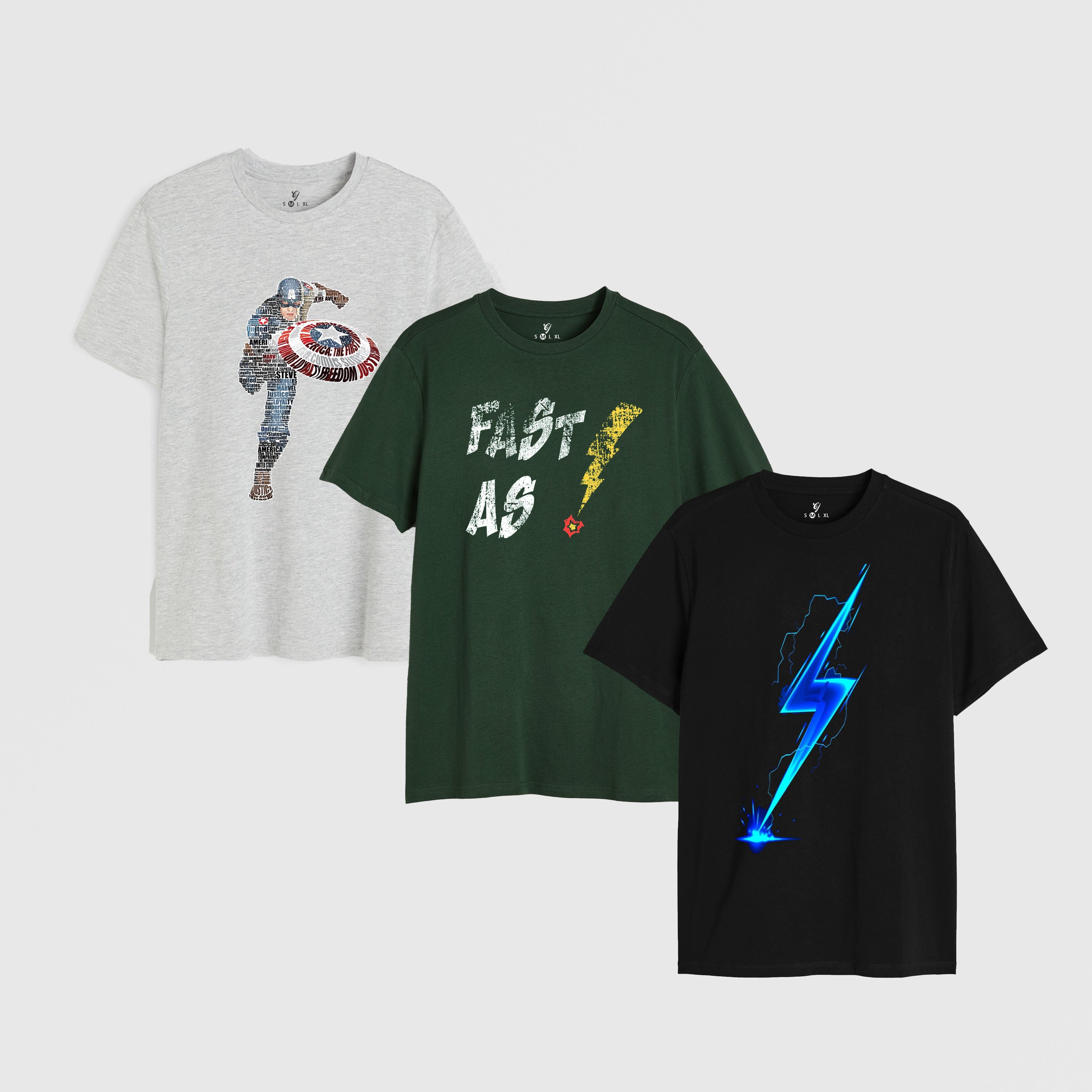 PACK OF TEES SUPER HEROS